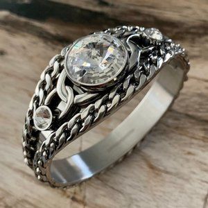 Dyrberg/Kern Catriona Swarovski crystal hinged bracelet